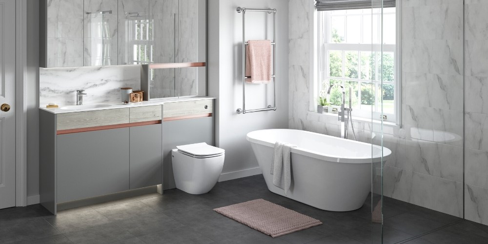 8 Ultimate Bathroom Tile Ideas 2020, Grey Marble Tile Bathroom Ideas